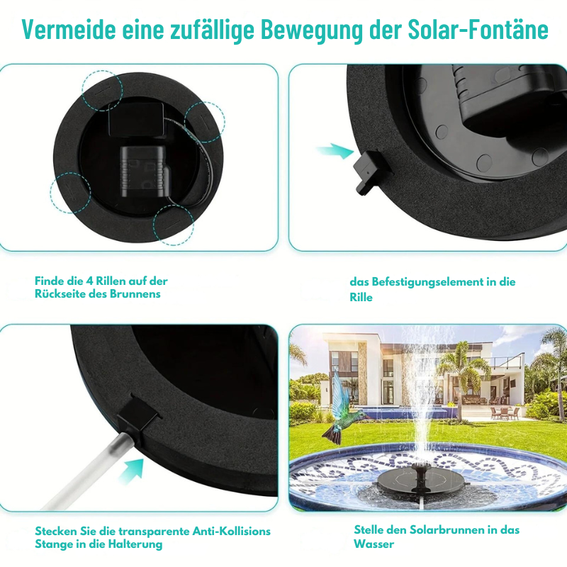 SunBath™ | Pompe de fontaine solaire pour bain d'oiseaux