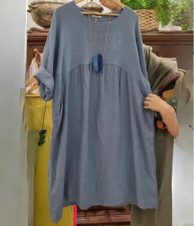 Robe en lin ample avec poches