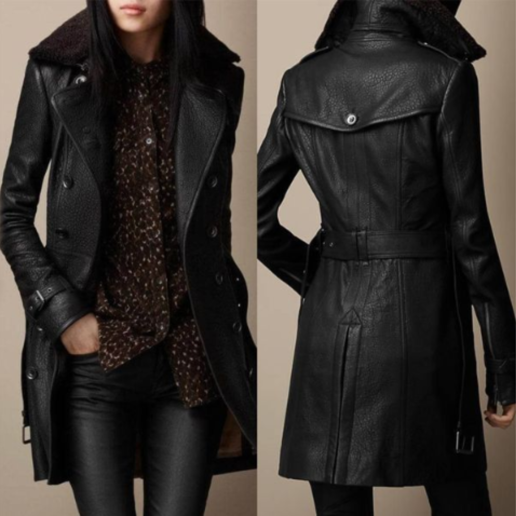 ELIZA | MANTEAU LONG EN CUIR — LE LOOK QUI DÉFINIT LE STYLE