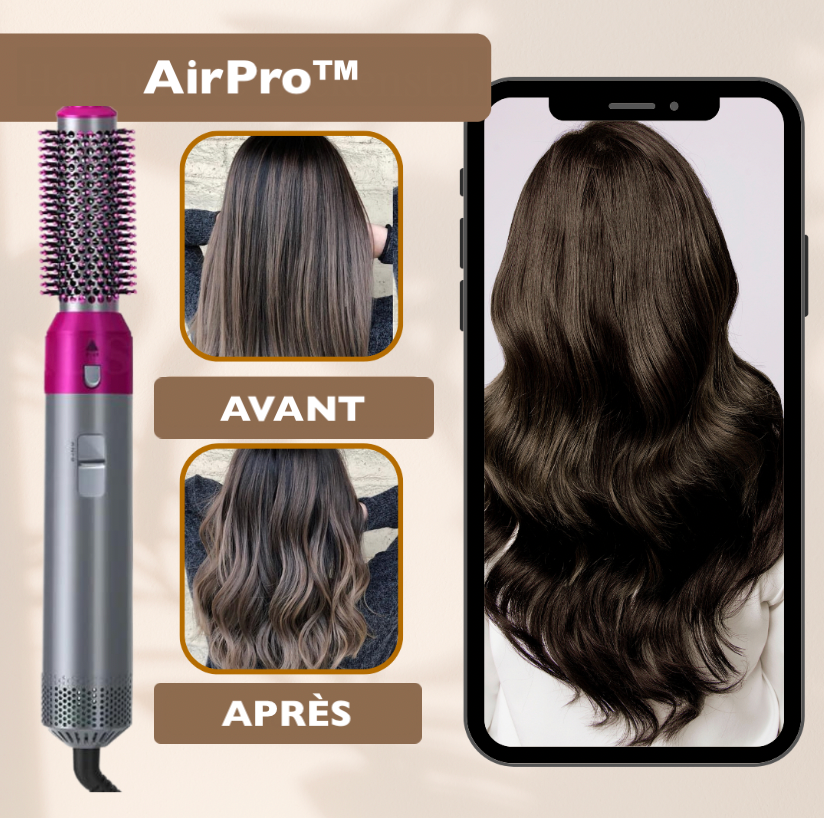 AirPro™ - Brosse Sèche-Cheveux 5 en 1