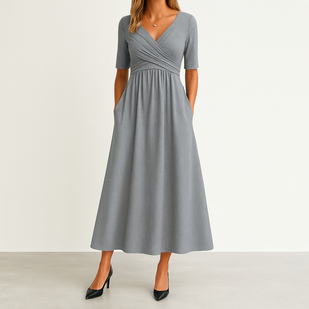 Robe Midi à Col V