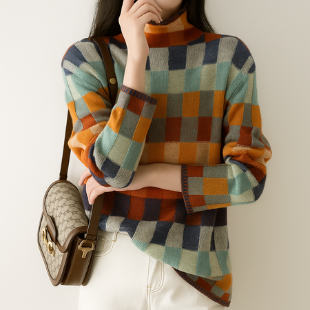 Leticia™ - Pull coloré, doux et chaud