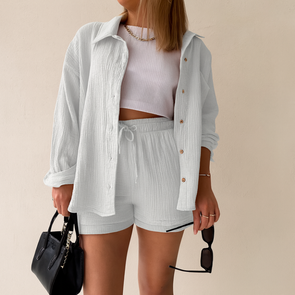 Ensemble 2 Pièces en Gaze de Coton Ultra-Léger