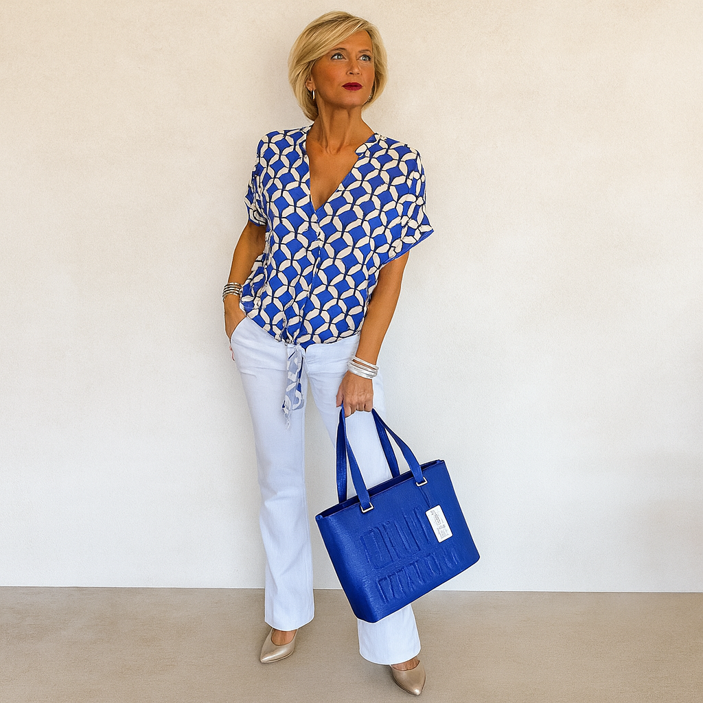 Ashley™ | Top Décontracté imprimé à col en V