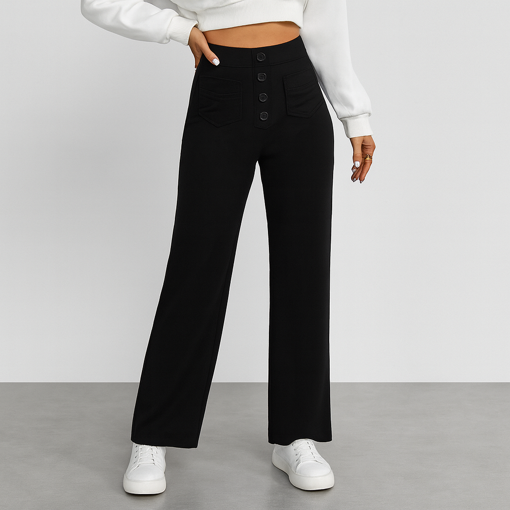 Diana™ | Pantalon taille haute stylé & élastique