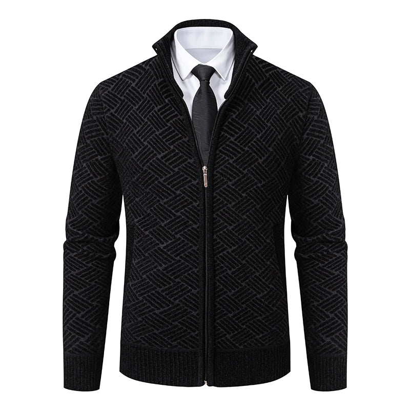 ÉMILE | PULL ZIPPÉ TISSAGE PRESTIGE
