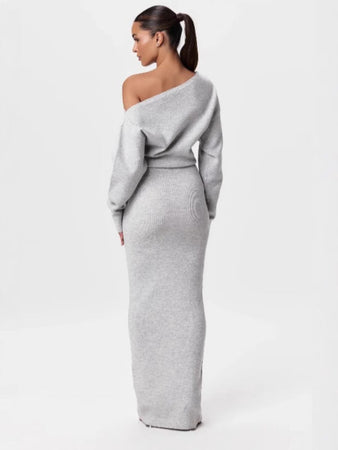 Robe Longue Élégante à Une Épaule