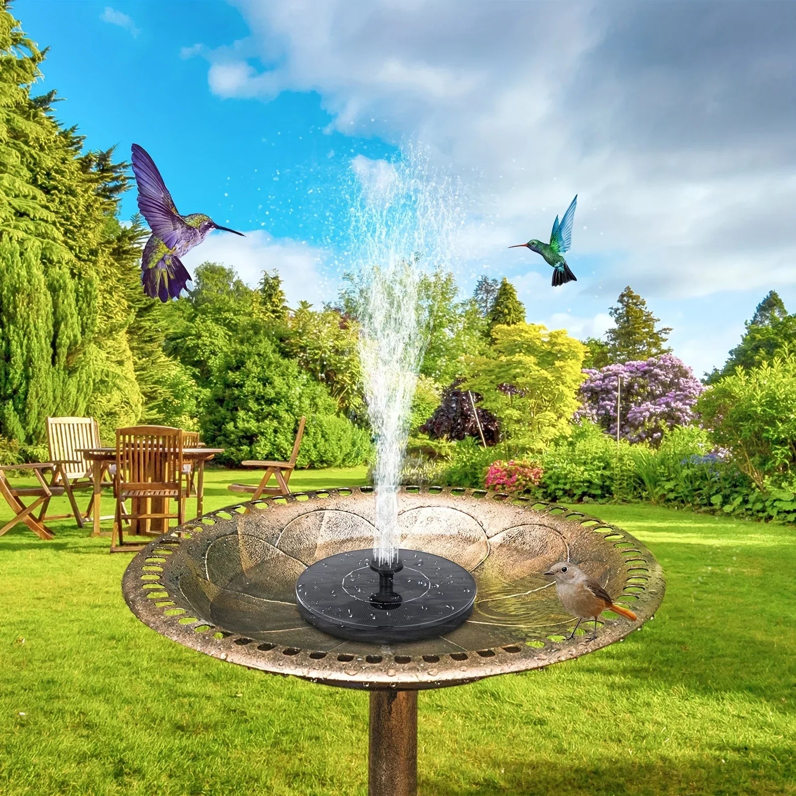 SunBath™ | Pompe de fontaine solaire pour bain d'oiseaux